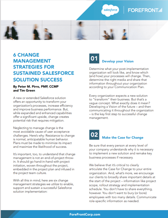 A screenshot of an ebook about change management.